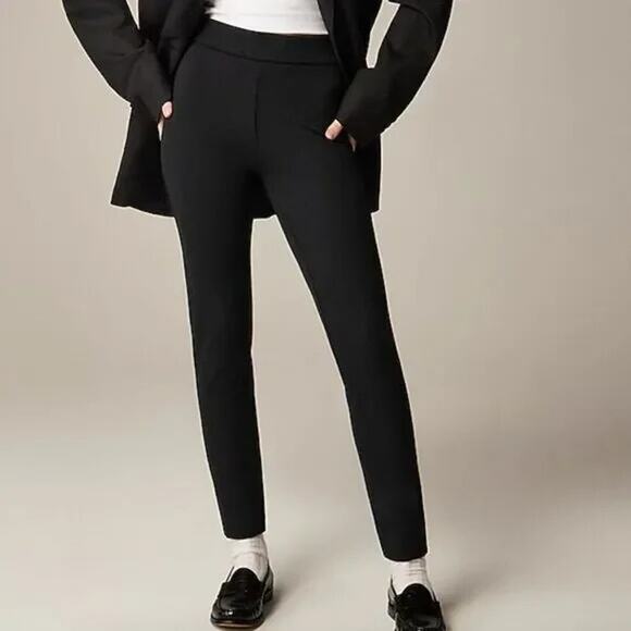 NWT J.Crew Any Day Pixie Ponte Stretch Hybrid Legging Pant XXL Zip Back Up Black - Picture 1 of 14